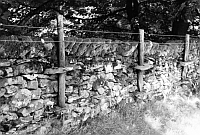 Extended throughs with post holes, Lough Rigg, Grassmere, Cumbria